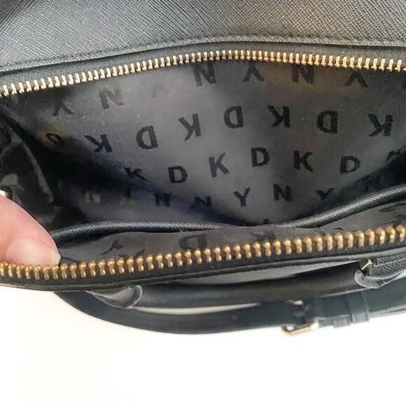 DKNY Black Satchel with Convertible Strap - Picture 5 of 6